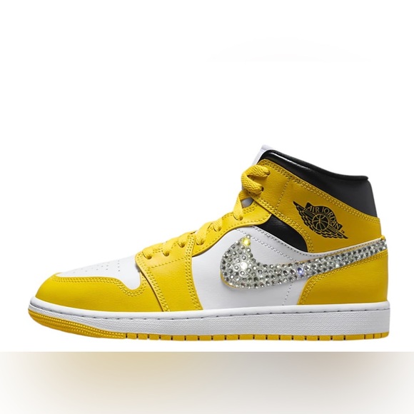 Bling Swarovski crystal Custom Jordan Mid